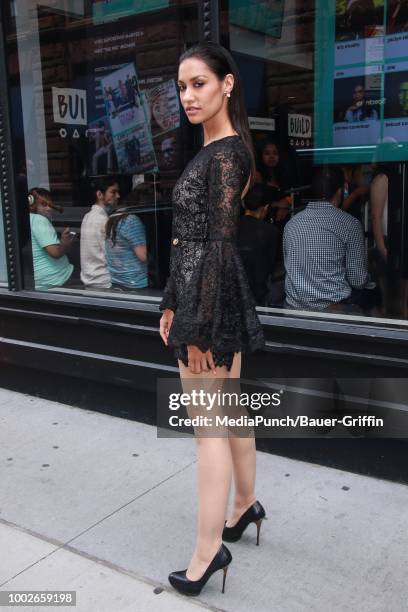 Janina Gavankar is seen on July 17, 2018 in New York City.