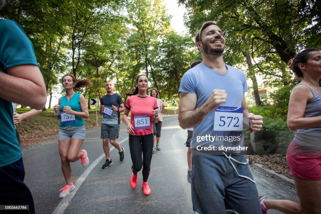 Marathon race op de weg!