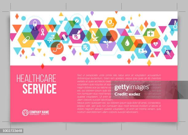 healthcare based print design - caduceus background stock illustrations