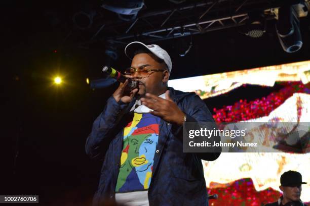 Young RJ of Slum village performs at Highline Ballroom on July 19, 2018 in New York City.