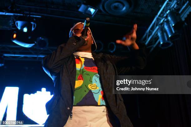 Young RJ of Slum village performs at Highline Ballroom on July 19, 2018 in New York City.