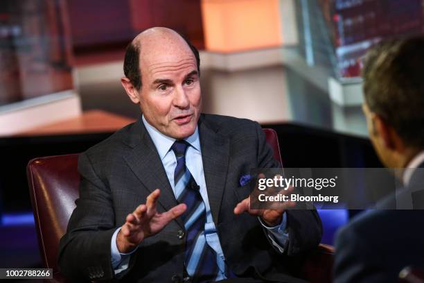 Richard Byrne, president of Benefit Street Partners LLC, speaks during a Bloomberg Television interview in New York, U.S., on Friday, July 20, 2018....