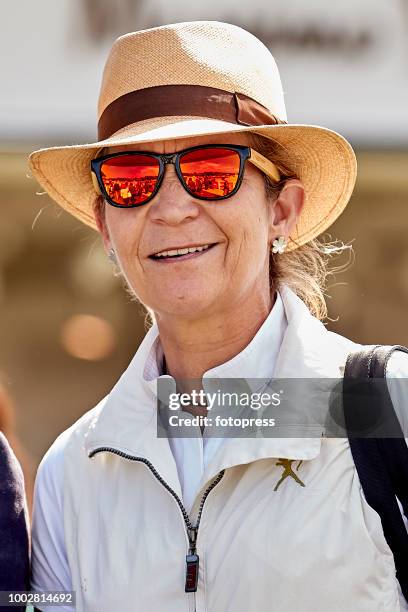 Princess Elena of Spain attends during CSI Casas Novas Horse Jumping Competition on July 20, 2018 in A Coruna, Spain.