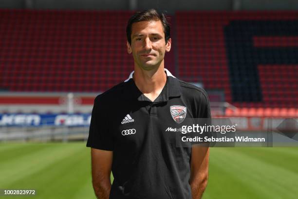 Andre Mijatovic of FC Ingolstadt poses during the team presentation at Audi Sportpark on July 19, 2018 in Ingolstadt, Germany.