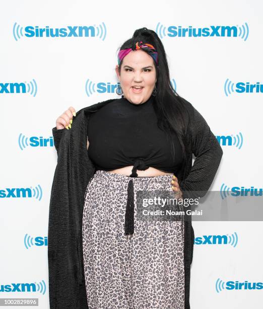 Singer Netta Barzilai visits the SiriusXM Studios on July 20, 2018 in New York City.