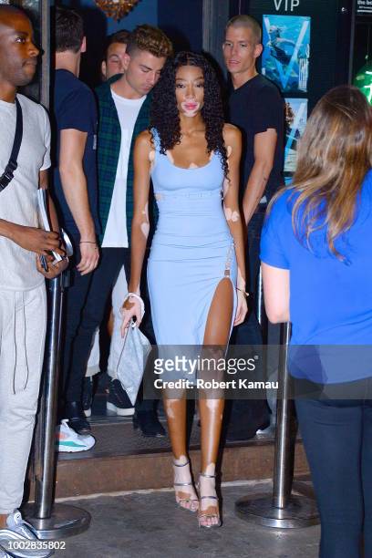 Winnie Harlow seen out and about in Manhattan on July 19, 2018 in New York City.