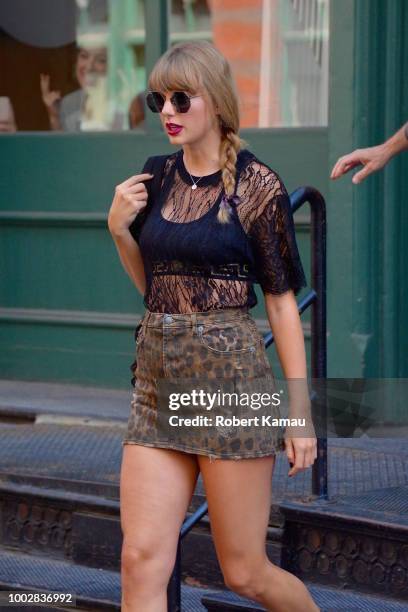 Taylor Swift seen out and about in Manhattan on July 20, 2018 in New York City.