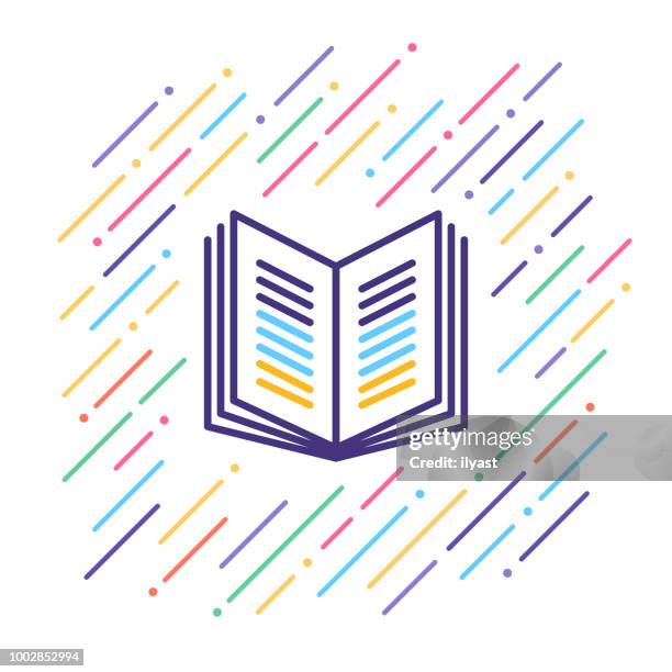 book line icon - 2018 us open stock illustrations