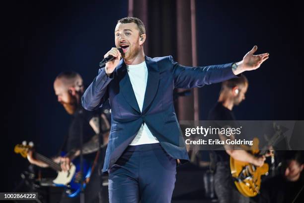 Sam Smith performs at Smoothie King Center on July 17, 2018 in New Orleans, Louisiana.