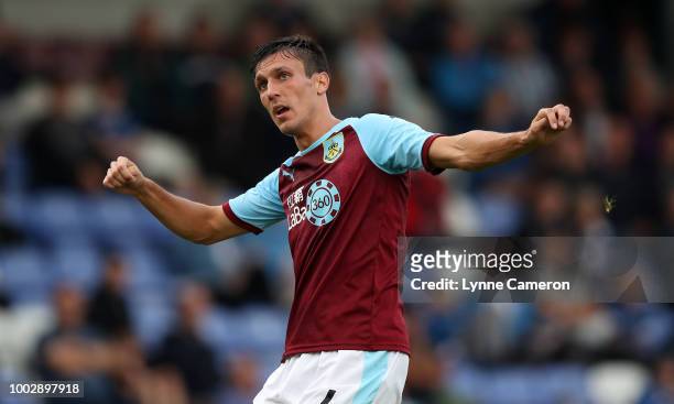 Jack Cork of Burnley during the Pre-Season Friendly between Macclesfield Town and Burnley at Moss Rose on July 20, 2018 in Blackburn, England.
