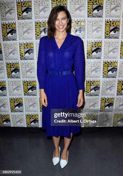 Lauren Cohan attends AMC's "The Walking Dead" panel during Comic-Con International 2018 at San Diego Convention Center on July 20, 2018 in San Diego,...