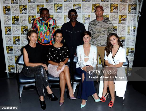 Colman Domingo, Lennie James and Garret Dillahunt, Jenna Elfman, Danay Garcia, Maggie Grace, and Alycia Debnam-Carey attend AMC's "Fear The Walking...