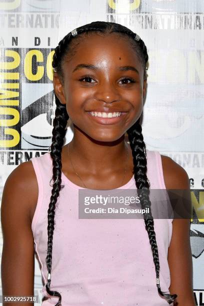 Saniyya Sidney attends 'The Passage' Press Line during Comic-Con International 2018 at Hilton Bayfront on July 20, 2018 in San Diego, California.