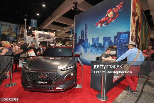 Marvel artist, Todd Nauck, signs autographs for fans during Hyundais Complete and Compete Illustration Challenge, in celebration of the Kona Iron...