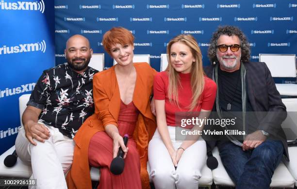 Maximiliano Hernandez, Breeda Wool, Justine Lupe and Jack Bender attend SiriusXM's Entertainment Weekly Radio Broadcasts Live From Comic Con in San...