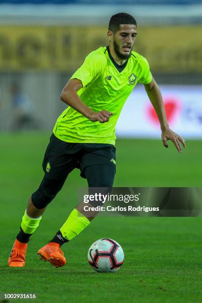 Lille forward Yassine Benzia from Algeria during the match between FC Porto v LOSC Lille for Algarve Football Cup 2018 at Estadio do Algarve on July...