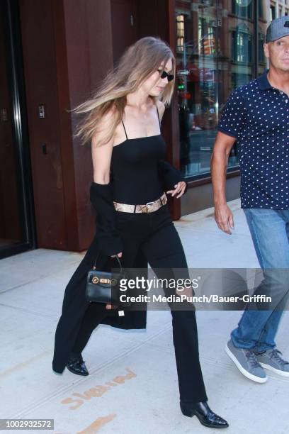 Gigi Hadid is seen on July 20, 2018 in New York City.