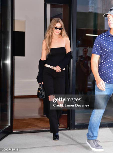 Gigi Hadid seen on the streets of Manhattan on July 20, 2018 in New York City.