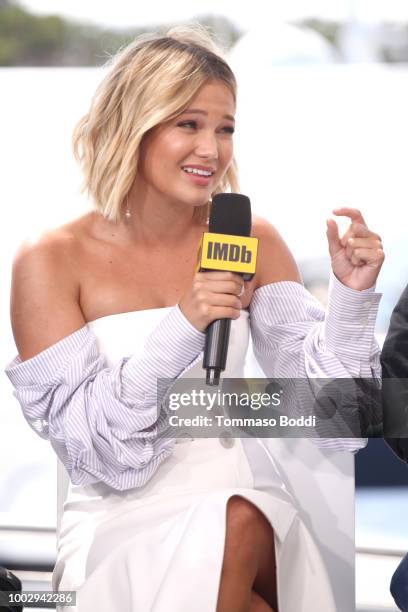 Actor Olivia Holt attends the #IMDboat At San Diego Comic-Con 2018: Day Two at The IMDb Yacht on July 20, 2018 in San Diego, California.