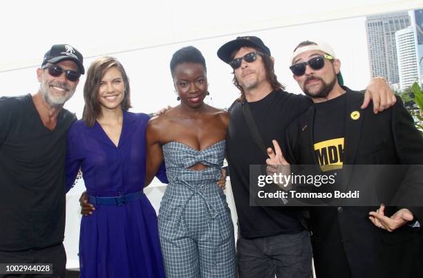 Actors Jeffrey Dean Morgan, Lauren Cohan, Danai Gurira and Norman Reedus and host Kevin Smith attend the #IMDboat At San Diego Comic-Con 2018: Day...