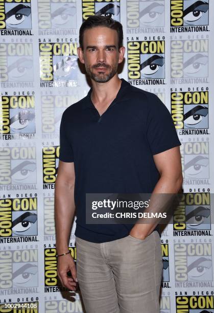 Actor Christopher Gorham arrives for the press line of The Death of Superman at Comic Con in San Diego, California on July 20, 2018.