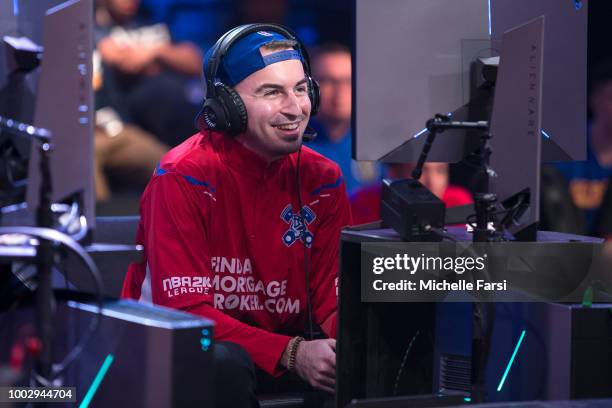 IiNsaniTTy of Pistons Gaming Team plays against Knicks Gaming on July 20, 2018 at the NBA 2K Studio in Long Island City, New York. NOTE TO USER: User...