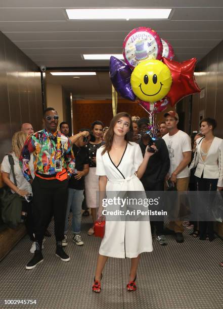 Alycia Debnam-Carey attends the 'Fear the Walking Dead' autograph signing with AMC during Comic-Con International 2018 at San Diego Convention Center...