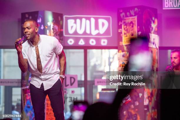 Recording artist Mario performs from the album "Drowning" during the Build Series at Build Studio on July 20, 2018 in New York City.