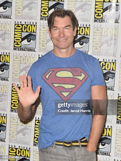 Jerry O'Connell attends 'The Death Of Superman" Press Line during Comic-Con International 2018 at Hilton Bayfront on July 20, 2018 in San Diego,...