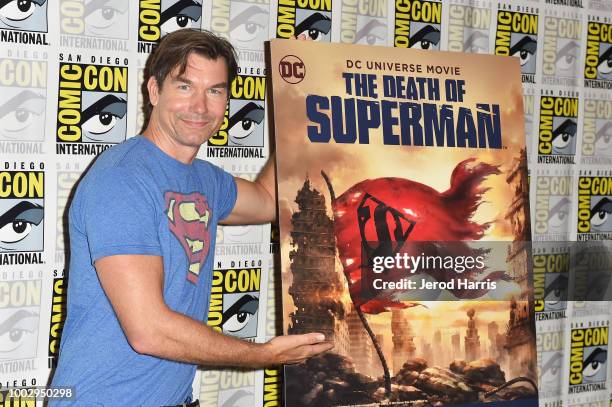 Jerry O'Connell attends 'The Death Of Superman" Press Line during Comic-Con International 2018 at Hilton Bayfront on July 20, 2018 in San Diego,...