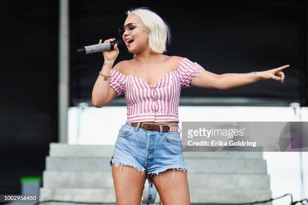 RaeLynn performs on day 1 of the 2018 Faster Horses Festival at Michigan International Speedway on July 20, 2018 in Brooklyn, Michigan.