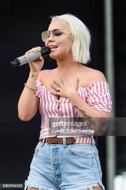 RaeLynn performs on day 1 of the 2018 Faster Horses Festival at Michigan International Speedway on July 20, 2018 in Brooklyn, Michigan.
