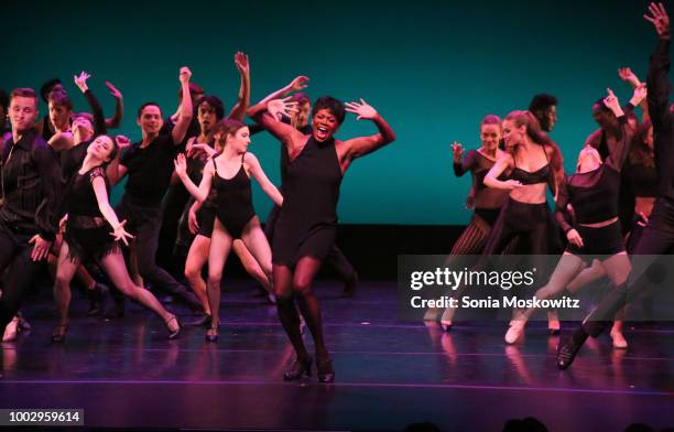 Stephanie Pope and dancers perform at the Dancers For Good 3rd Annual Benefit at Guild Hall on July 20, 2018 in East Hampton, New York.