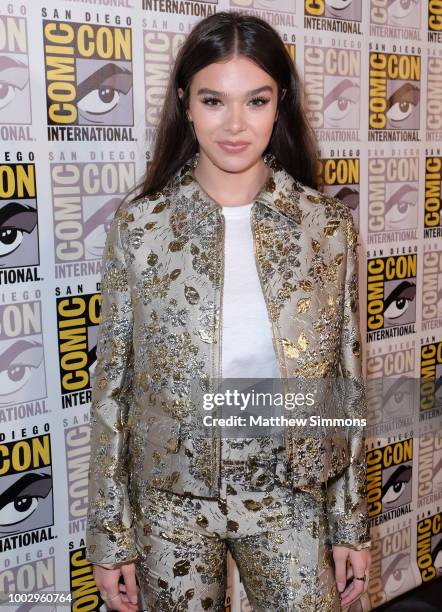 Hailee Steinfeld attends the red carpet for 'Bumblebee' at Comic-Con International 2018 on July 20, 2018 in San Diego, California.