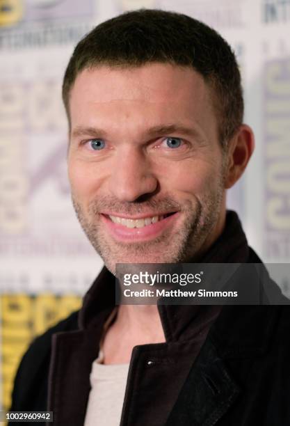 Travis Knight attends the red carpet for 'Bumblebee' at Comic-Con International 2018 on July 20, 2018 in San Diego, California.