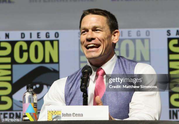John Cena attends the Paramount Pictures' presentation for 'Bumblebee' at Comic-Con International 2018 on July 20, 2018 in San Diego, California.