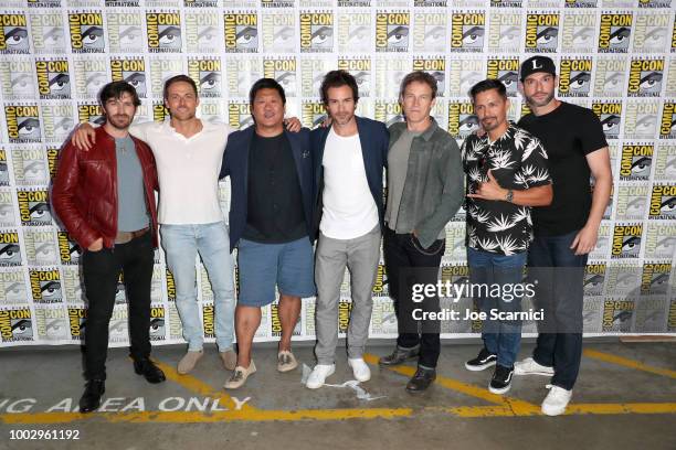 Eoin Macken, Dylan Bruce, Benedict Wong, Santiago Cabrera, Stephen Moyer, Jay Hernandez, and Tom Ellis attend Entertainment Weekly "Brave Warriors"...