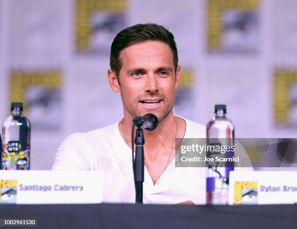 Dylan Bruce attends Entertainment Weekly "Brave Warriors" panel during San Diego Comic-Con 2018 at the San Diego Convention Center on July 20, 2018...