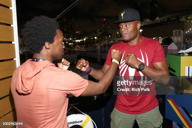 Dabier Snell and Anderson Silva attend the #IMDboat Party At San Diego Comic-Con 2018, Sponsored By Atom Tickets at The IMDb Yacht on July 20, 2018...