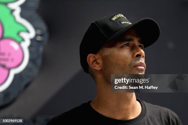 Tommy Flynn looks on during the Men's Skateboard Street qualifier event of the ESPN X-Games at U.S. Bank Stadium on July 20, 2018 in Minneapolis,...