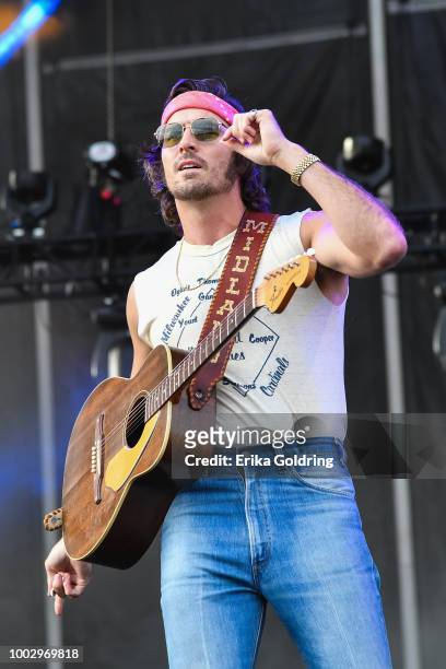 Mark Wystrach of the band Midland performs at Michigan International Speedway on July 20, 2018 in Brooklyn, Michigan.