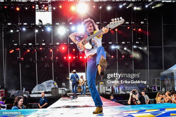 Cameron Duddy of the band Midland performs at Michigan International Speedway on July 20, 2018 in Brooklyn, Michigan.