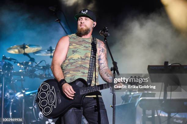 Brantley Gilbert performs at Michigan International Speedway on July 20, 2018 in Brooklyn, Michigan.