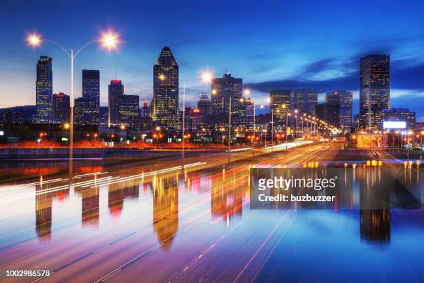 montreal city montage - montréal stock pictures, royalty-free photos & images