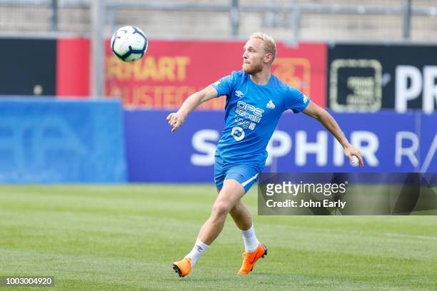 Xxx during the Huddersfield Town pre-season training session at the PSD Bank Arena on July 20, 2018 in Frankfurt, Germany
