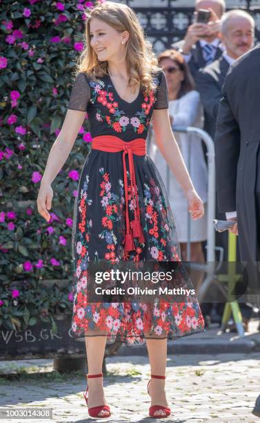 Princess Elisabeth attends the Te Deum at the Saint Gudule and Michel Cathedral on July 21, 2018 in Brussel, Belgium.