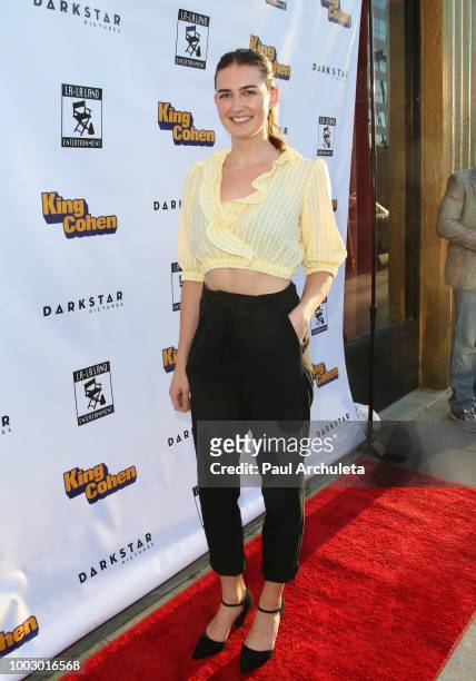 Actress Peyton Dilweg attends the premiere of Dark Star Pictures' "King Cohen" at Ahrya Fine Arts Theater on July 20, 2018 in Beverly Hills,...