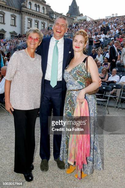 Gloria von Thurn und Taxis, Maria Theresia von Thurn und Taxis and her husband Hugo Wilson during the Jamie Cullum concert at the Thurn & Taxis...