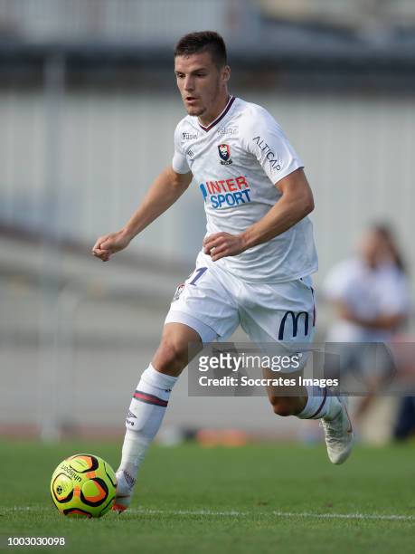 Frederic Guilbert of Caen during the Club Friendly match between Caen v Le Havre AC at the stade pierre compte on July 20, 2018 in Vire France