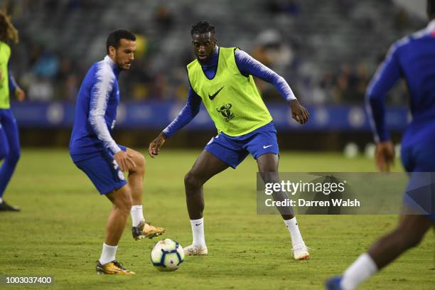 Tiemoue Bakayoko of Chelsea during an open training session at the Waca on July 21, 2018 in Perth, Australia.